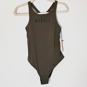 NoBull Women's One Piece Racerback Swimsuit Army Green Size Small NEW NWT A15